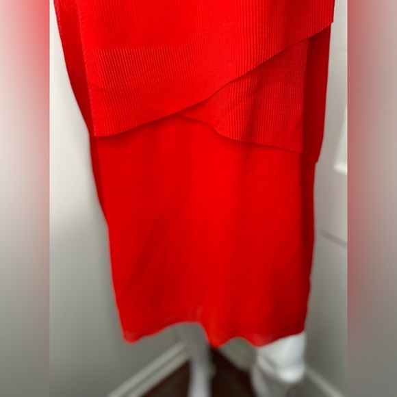 Michael Kors Elegant Scarlet Red One-Shoulder Dress - Picture 5 of 11